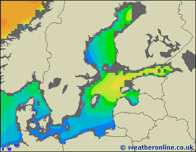 Morze Bałtyckie SE - wysokości fali morskiej - so., 23.02. 07:00 CET