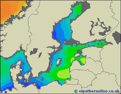 Morze Bałtyckie SE - wysokości fali morskiej - so., 23.02. 19:00 CET