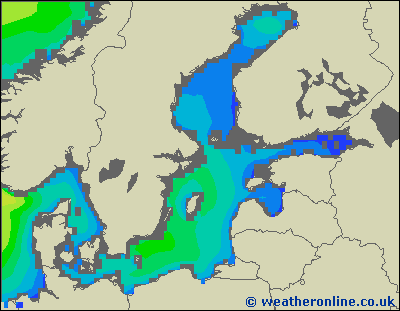 Morze Bałtyckie SE - wysokości fali morskiej - czw., 25.04. 02:00 CEST