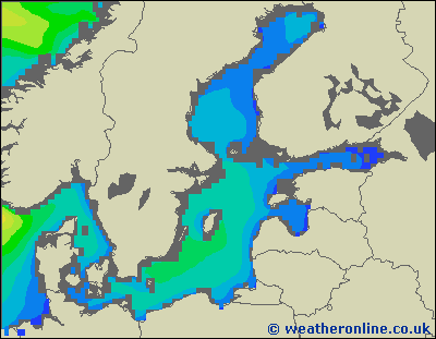 Morze Bałtyckie SE - wysokości fali morskiej - czw., 25.04. 08:00 CEST