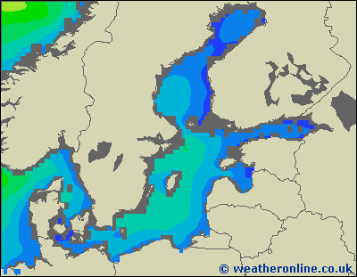 Morze Bałtyckie SE - wysokości fali morskiej - czw., 25.04. 14:00 CEST