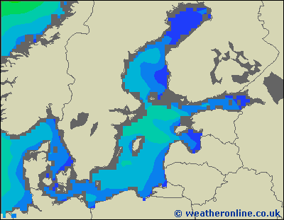 Morze Bałtyckie SE - wysokości fali morskiej - czw., 25.04. 20:00 CEST
