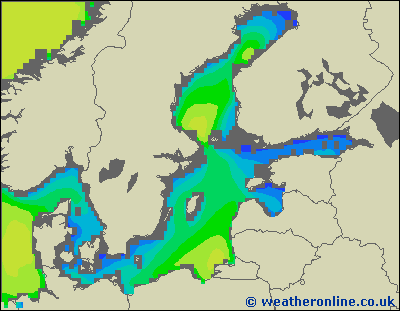 Przegląd - wysokości fali morskiej - czw., 19.09. 08:00 CEST