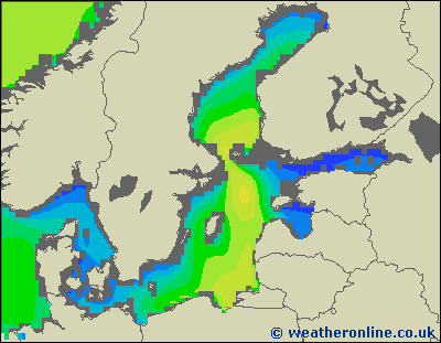Przegląd - wysokości fali morskiej - czw., 19.09. 14:00 CEST
