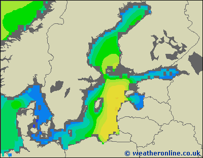 Przegląd - wysokości fali morskiej - czw., 19.09. 20:00 CEST