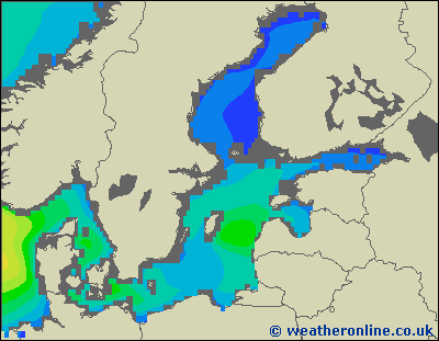 Morze Bałtyckie SE - wysokości fali morskiej - wto., 15.10. 08:00 CEST