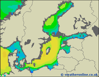 Morze Bałtyckie N - wysokości fali morskiej - wto., 19.11. 19:00 CET