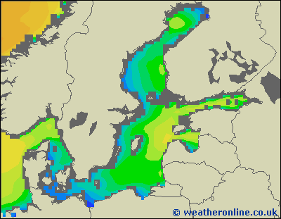 Morze Bałtyckie S - wysokości fali morskiej - nie., 26.01. 13:00 CET