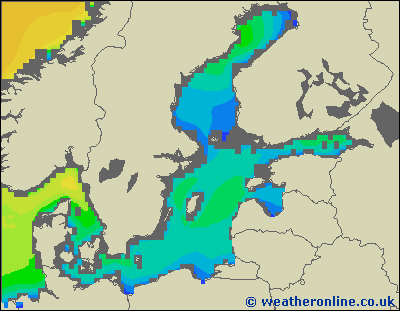 Przegląd - wysokości fali morskiej - pon., 27.01. 13:00 CET