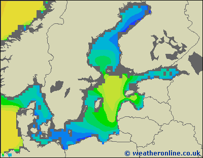 Przegląd - wysokości fali morskiej - śro., 29.01. 01:00 CET