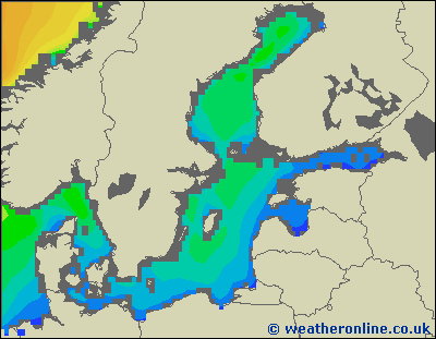 Morze Bałtyckie SE - wysokości fali morskiej - pon., 06.04. 20:00 CEST
