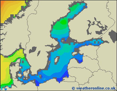 Morze Bałtyckie SE - wysokości fali morskiej - pt., 25.09. 02:00 CEST