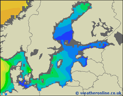 Morze Bałtyckie SE - wysokości fali morskiej - pt., 25.09. 20:00 CEST
