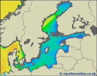 Morze Bałtyckie SE - wysokości fali morskiej - so., 26.09. 14:00 CEST