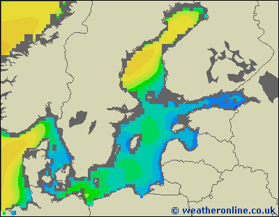Morze Bałtyckie SE - wysokości fali morskiej - so., 26.09. 20:00 CEST