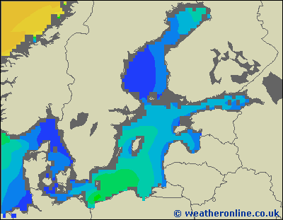 Morze Bałtyckie N - wysokości fali morskiej - nie., 29.11. 13:00 CET