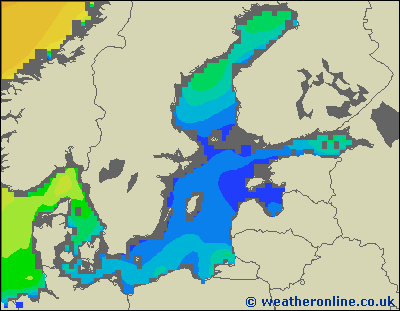 Morze Bałtyckie N - wysokości fali morskiej - pon., 30.11. 19:00 CET