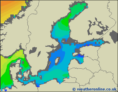 Morze Bałtyckie N - wysokości fali morskiej - wto., 01.12. 01:00 CET