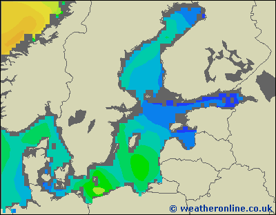 Zatoka Botnicka - wysokości fali morskiej - czw., 28.01. 13:00 CET