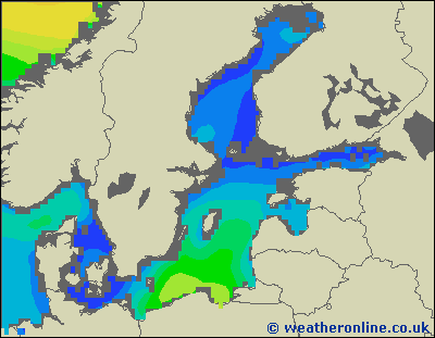 Morze Bałtyckie SE - wysokości fali morskiej - czw., 15.04. 14:00 CEST