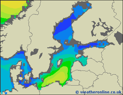 Morze Bałtyckie SE - wysokości fali morskiej - czw., 15.04. 20:00 CEST