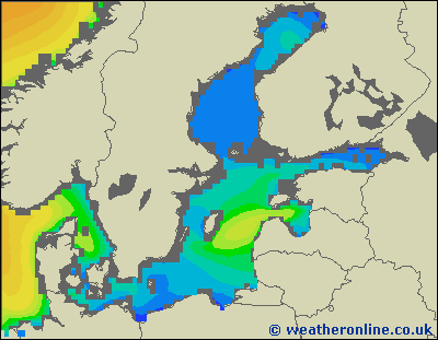 Morze Bałtyckie SE - wysokości fali morskiej - so., 27.11. 01:00 CET