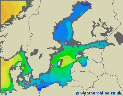 Morze Bałtyckie SE - wysokości fali morskiej - so., 27.11. 07:00 CET