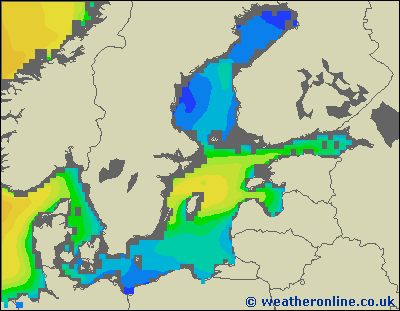 Morze Bałtyckie SE - wysokości fali morskiej - so., 27.11. 13:00 CET
