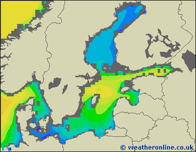Morze Bałtyckie SE - wysokości fali morskiej - nie., 28.11. 01:00 CET