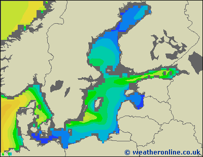 Morze Bałtyckie SE - wysokości fali morskiej - pon., 29.11. 01:00 CET