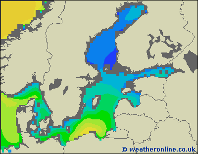 Morze Bałtyckie SE - wysokości fali morskiej - pon., 03.10. 08:00 CEST