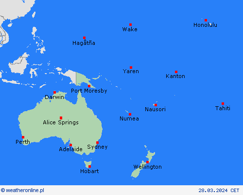   Oceania mapy prognostyczne