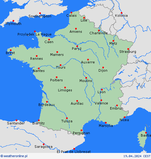  Francja Europa mapy prognostyczne