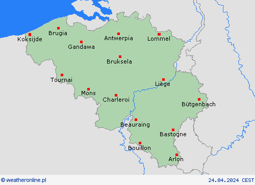  Belgia Europa mapy prognostyczne