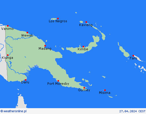  Papua-Nowa Gwinea Oceania mapy prognostyczne