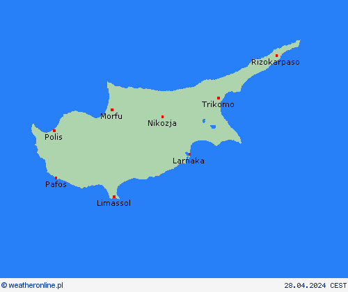  Cypr Europa mapy prognostyczne