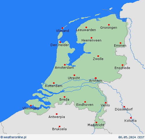  Holandia Europa mapy prognostyczne