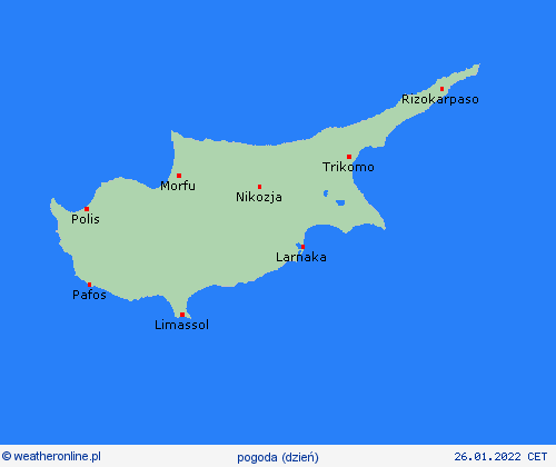 przegląd Cypr Europa mapy prognostyczne