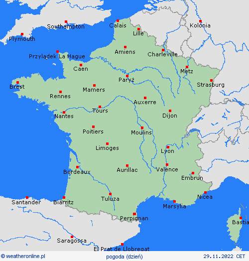 przegląd Francja Europa mapy prognostyczne