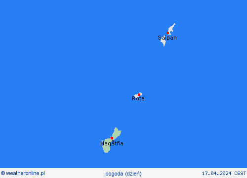 przegląd Guam Oceania mapy prognostyczne