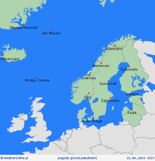 przegląd  Europa mapy prognostyczne