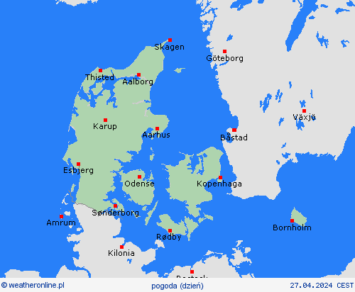 przegląd Dania Europa mapy prognostyczne