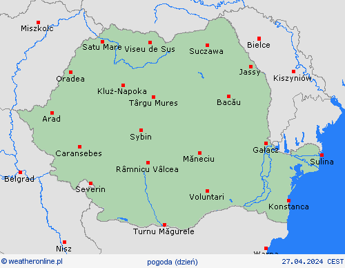 przegląd Rumunia Europa mapy prognostyczne