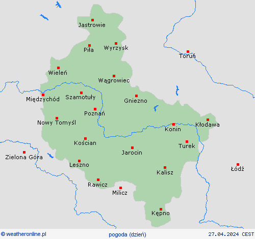 przegląd  Polska mapy prognostyczne