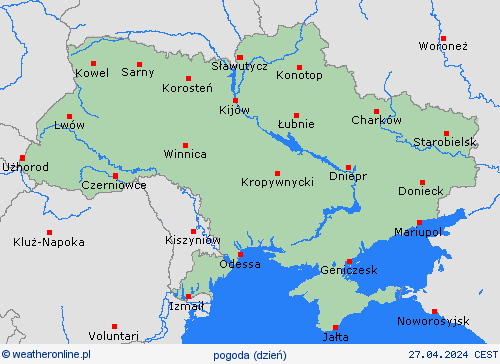 przegląd Ukraina Polska mapy prognostyczne