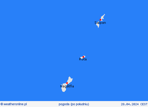 przegląd Mariany Oceania mapy prognostyczne