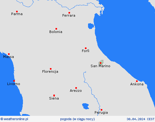 przegląd San Marino Europa mapy prognostyczne