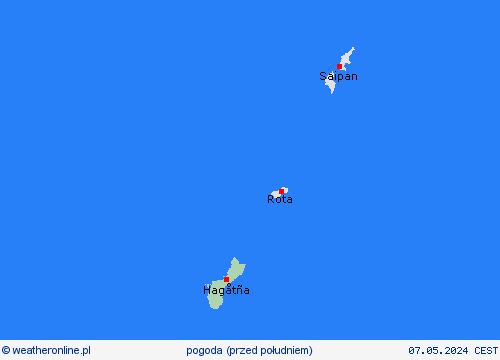 przegląd Guam Oceania mapy prognostyczne