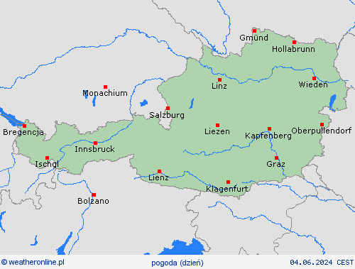 przegląd Austria Europa mapy prognostyczne