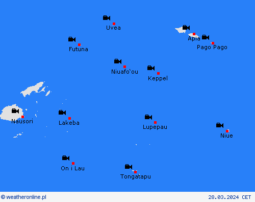 webcam Samoa Amerykańskie Oceania mapy prognostyczne